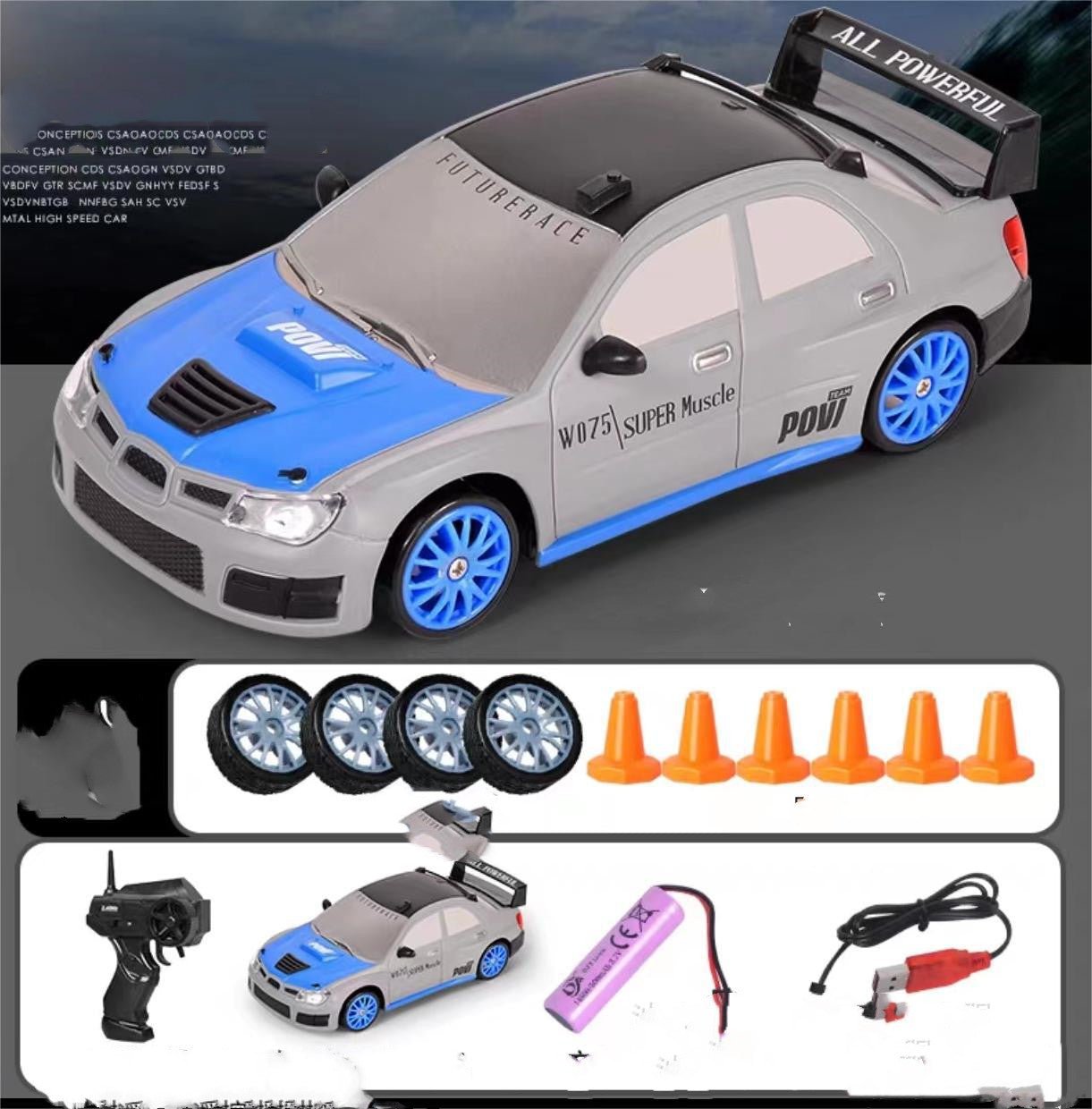 car 4wd rc drift car toy remote control gtr car toy - 8